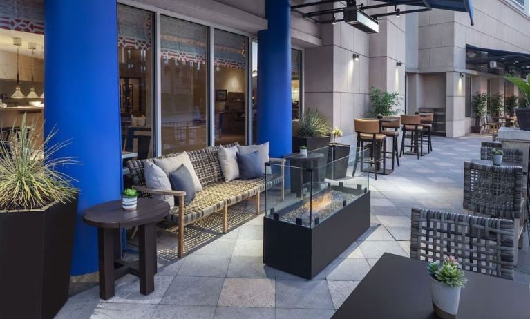 Patio perfect for coworking at Hyatt Regency Valencia.