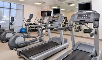 Fitness center available at SpringHill Suites By Marriott Irvine John Wayne Airport/Orange County.