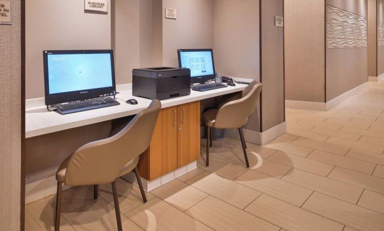 Business center available at SpringHill Suites By Marriott Irvine John Wayne Airport/Orange County.