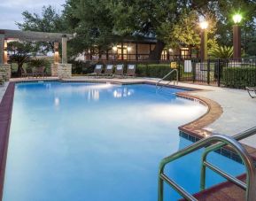 Refreshing outdoor pool at DoubleTree By Hilton Austin University Area.