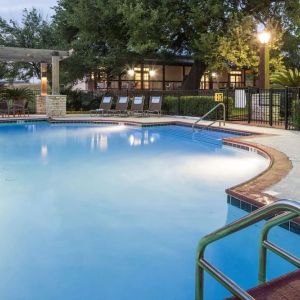 Refreshing outdoor pool at DoubleTree By Hilton Austin University Area.