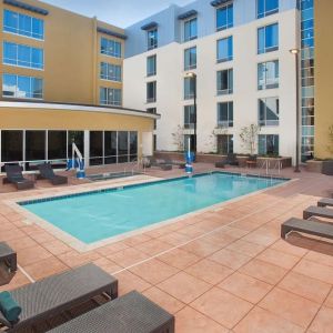 Refreshing outdoor pool at Hilton Garden Inn Burbank Downtown.