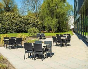 Outdoor seating at Ibis Styles Crewe.