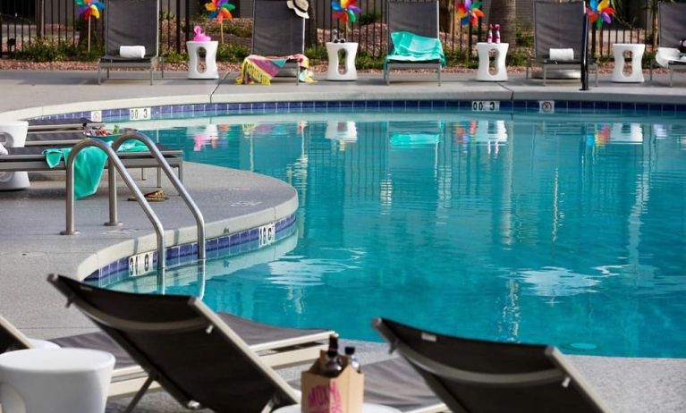 Refreshing outdoor pool at Moxy Phoenix Tempe/ASU Area.