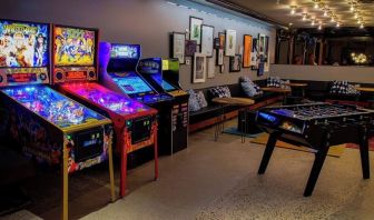 Arcade room at Moxy Phoenix Tempe/ASU Area.