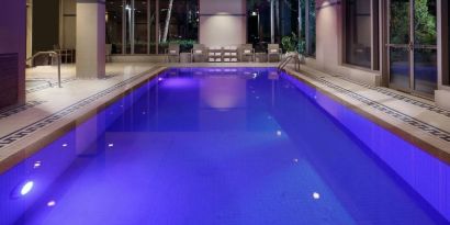 Refreshing indoor pool at Hilton Boston Logan Airport.