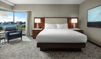 Day use room with natural light at Hilton Boston Logan Airport.