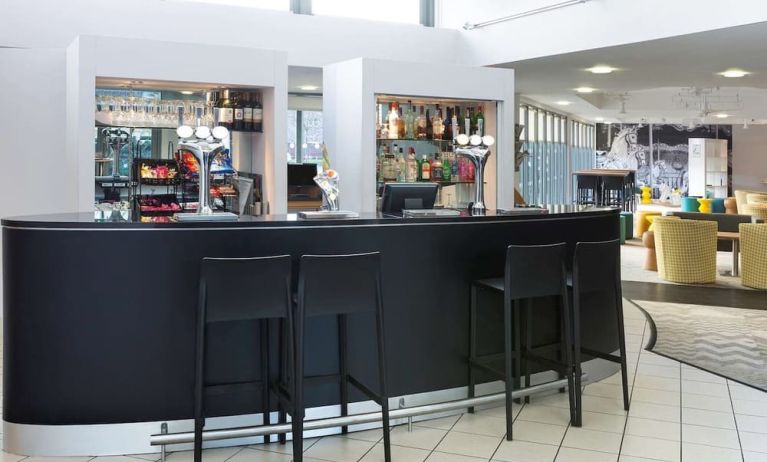 Hotel bar and lounge area at Ibis Styles Haydock.