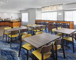 Dining area perfect for coworking at Fairfield Inn By Marriott Denver Airport.