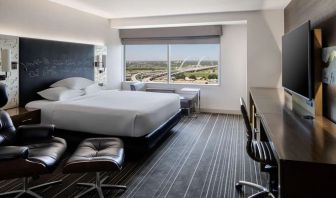 Day use room with work desk at Hyatt Regency Dallas.
