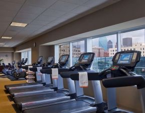 Fitness center at Hyatt Regency Dallas.