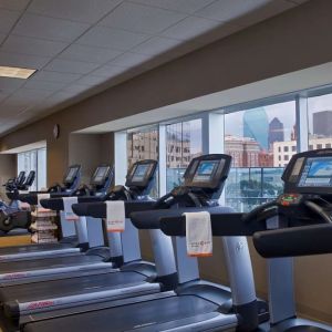 Fitness center at Hyatt Regency Dallas.