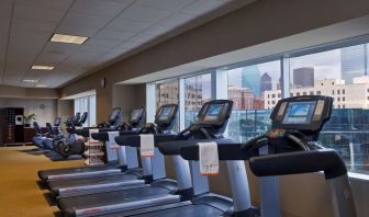 Fitness center at Hyatt Regency Dallas.