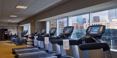 Fitness center at Hyatt Regency Dallas.