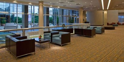 Lounge area perfect for coworking at Hyatt Regency Dallas.