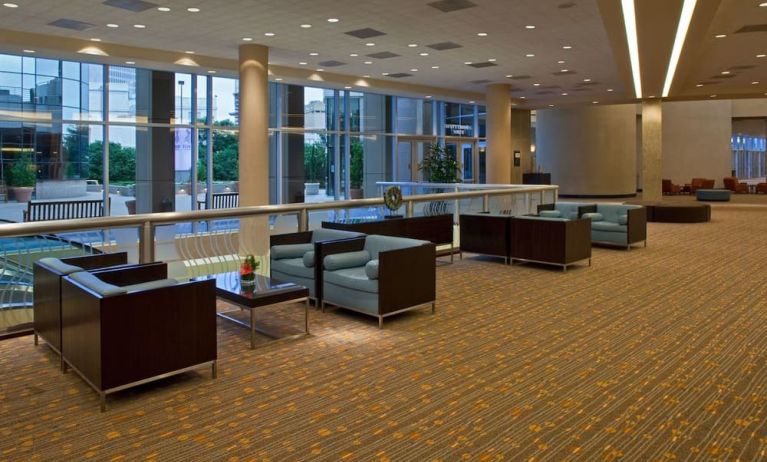 Lounge area perfect for coworking at Hyatt Regency Dallas.