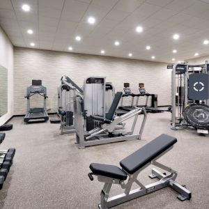 Fitness facility at Courtyard By Marriott Charlotte Airport/Billy Graham Parkway.