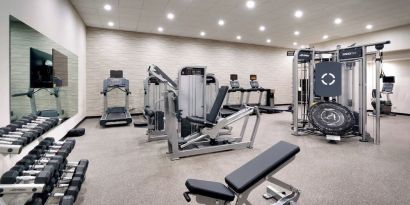 Fitness facility at Courtyard By Marriott Charlotte Airport/Billy Graham Parkway.