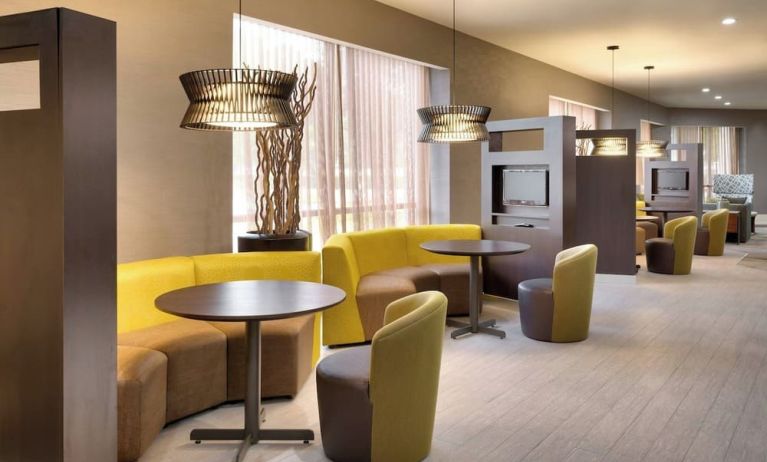 Media pods perfect for coworking at Courtyard By Marriott Charlotte Airport/Billy Graham Parkway.