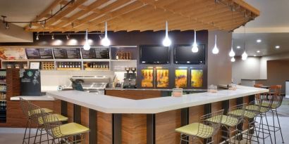 Hotel bar at Courtyard By Marriott Charlotte Airport/Billy Graham Parkway.