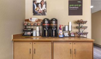 Coffee station at Extended Stay America.