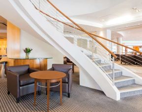 Lobby lounge area at Best Western London Heathrow Ariel Hotel.