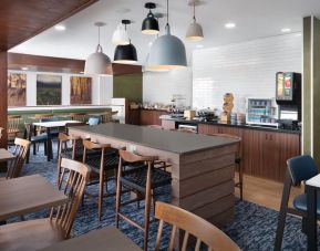 Breakfast area perfect for coworking at Fairfield Inn & Suites By Marriott Jacksonville.