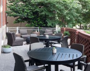 Courtyard perfect for coworking at Hilton Garden Inn Nashville Vanderbilt.