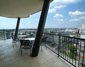 Rooftop perfect for coworking at Hilton Garden Inn Nashville Vanderbilt.