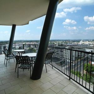 Rooftop perfect for coworking at Hilton Garden Inn Nashville Vanderbilt.