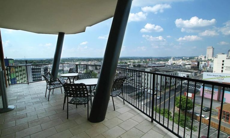 Rooftop perfect for coworking at Hilton Garden Inn Nashville Vanderbilt.