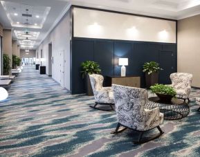 Lobby and coworking lounge at Hilton Garden Inn Nashville Vanderbilt.