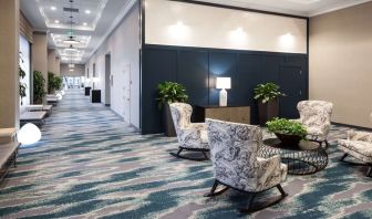 Lobby and coworking lounge at Hilton Garden Inn Nashville Vanderbilt.