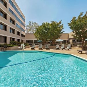 Refreshing outdoor pool at Radisson Hotel Sunnyvale Silicon Valley.