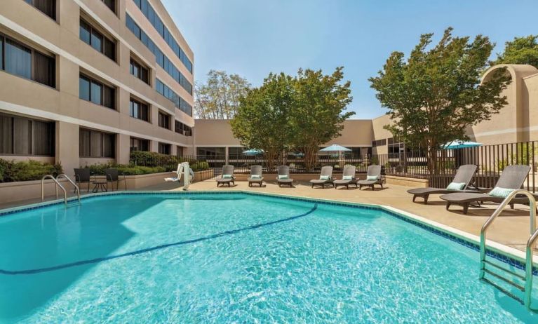 Refreshing outdoor pool at Radisson Hotel Sunnyvale Silicon Valley.