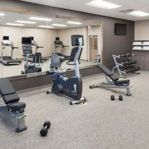 Fitness center at Courtyard By Marriott Fort Worth Historic Stockyards.