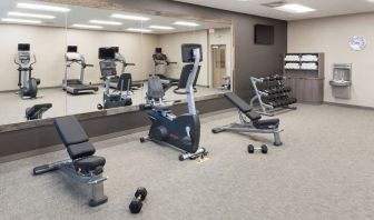 Fitness center at Courtyard By Marriott Fort Worth Historic Stockyards.