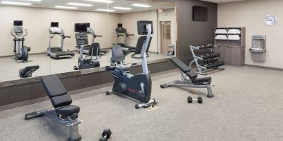 Fitness center at Courtyard By Marriott Fort Worth Historic Stockyards.