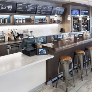 Hotel bar at Courtyard By Marriott Fort Worth Historic Stockyards.