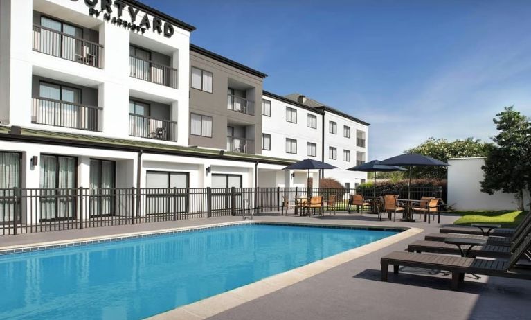 Refreshing outdoor pool at Courtyard By Marriott Hattiesburg.