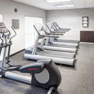 Fitness center at Courtyard By Marriott Hattiesburg.