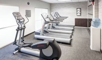 Fitness center at Courtyard By Marriott Hattiesburg.