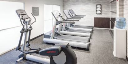 Fitness center at Courtyard By Marriott Hattiesburg.