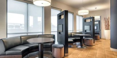 Media pods perfect for coworking at Courtyard By Marriott Houston NASA/Clear Lake.