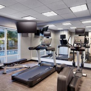 Fitness center at Fairfield Inn & Suites By Marriott Albany.