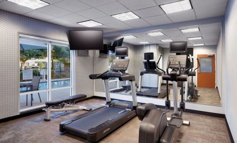 Fitness center at Fairfield Inn & Suites By Marriott Albany.