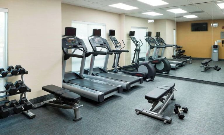 Fitness center at Fairfield Inn & Suites By Marriott Houston Pasadena.