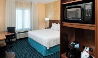 Day use room amenities at Fairfield Inn & Suites By Marriott Houston Pasadena.