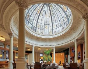 Beautiful lobby with lounge area and workspace at Threadneedles, Marriott Autograph Collection Hotel.