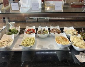 An array of food selection available at Turkish Airlines Lounge, Concourse B (IAD).